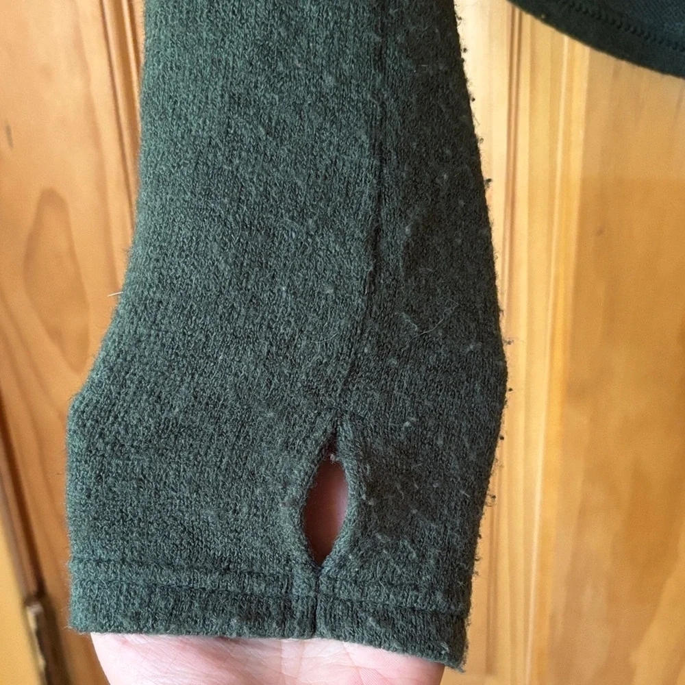 Elegant Forest Green Cowl Neck Sweater - Picture 2 of 5